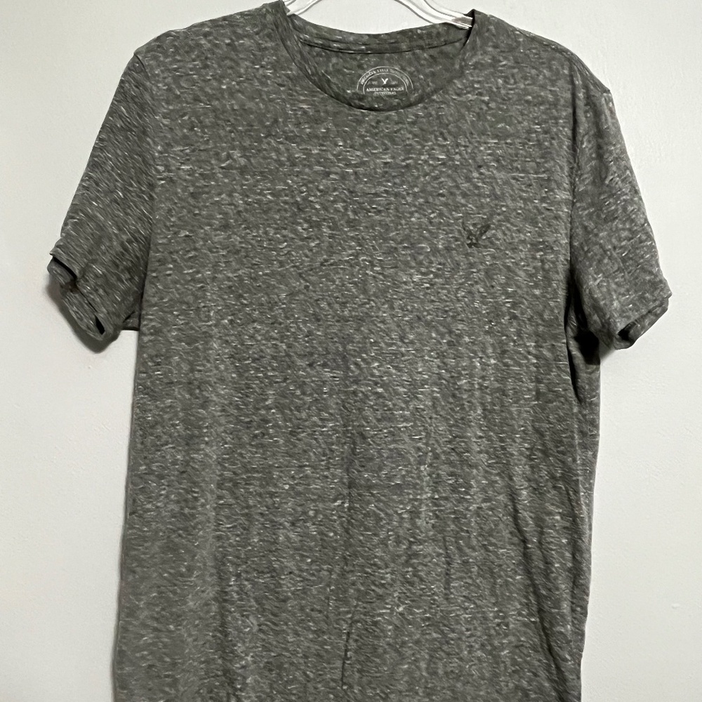 American Eagle Men's Gray Crew Neck T-Shirt Size M
